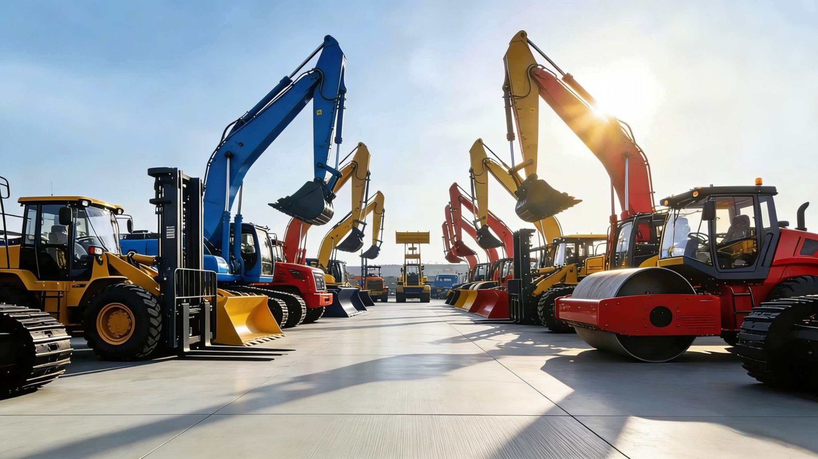 HARMAC heavy equipment fleet - excavators, loaders and construction machinery for global export