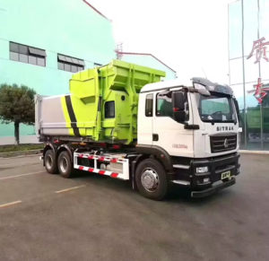 Sinotruk 25 Ton Hook Type Lifted  Garbage Truck
