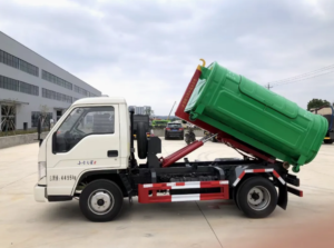 Foton 3cbm Rear Loading Hook Lift Garbage Truck