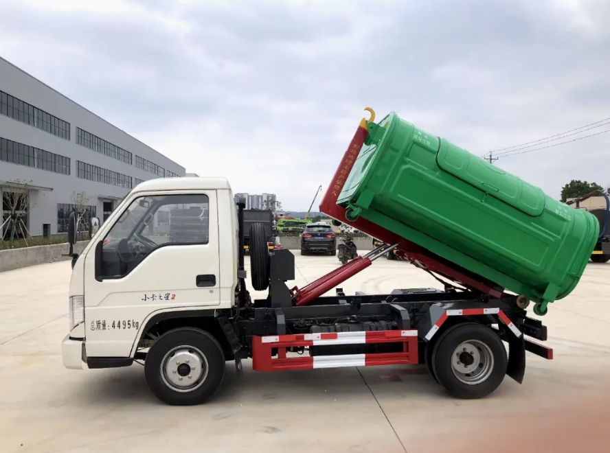 Foton 3cbm Rear Loading Hook Lift Garbage Truck