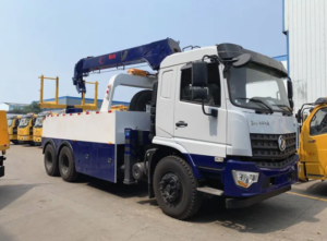 Heavy Duty 6X4 Dongfeng 20 Tons Towing Truck Wrecker with 8 Tons Crane