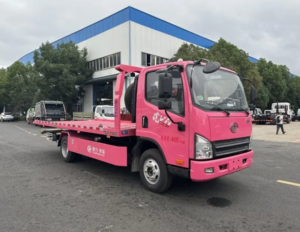Customized FAW 3-5 Tons Flatbed Rollback Tow Truck Road Rescue Car Carrier Wrecker