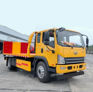 FAW 6 Ton Wrecker Tow Truck Heavy Duty Flatbed Hydraulic System Road Rescue Vehicle